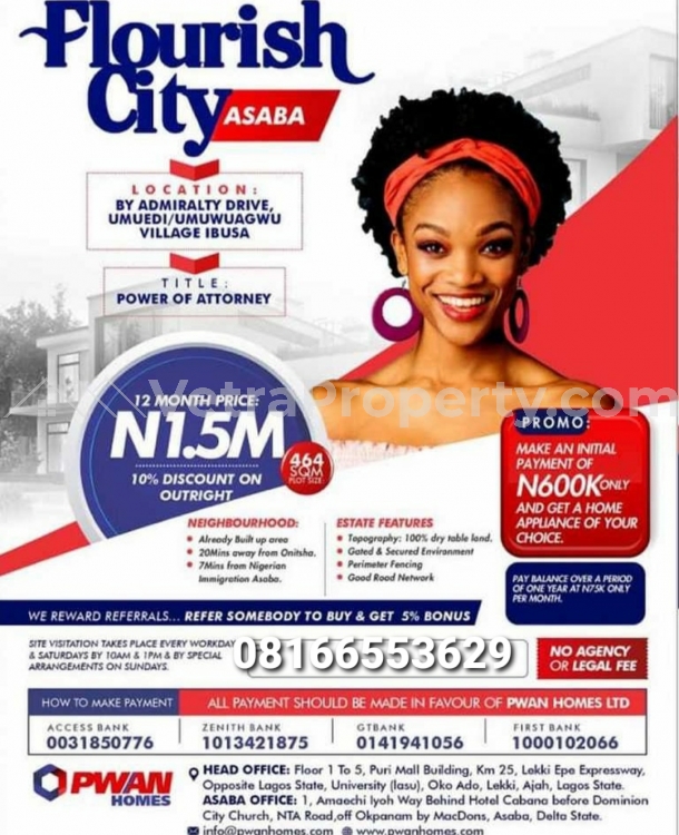  Flourish city Estate In Asaba wonderful place to invest  Land for Sale Asaba Delta Vetra  Property