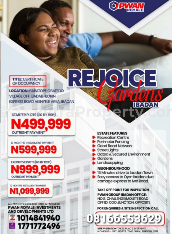  REJOICE GARDENS ESTATE ? ?? ?? IN IBADAN Big profit  Land for Sale Ibadan Oyo Vetra  Property