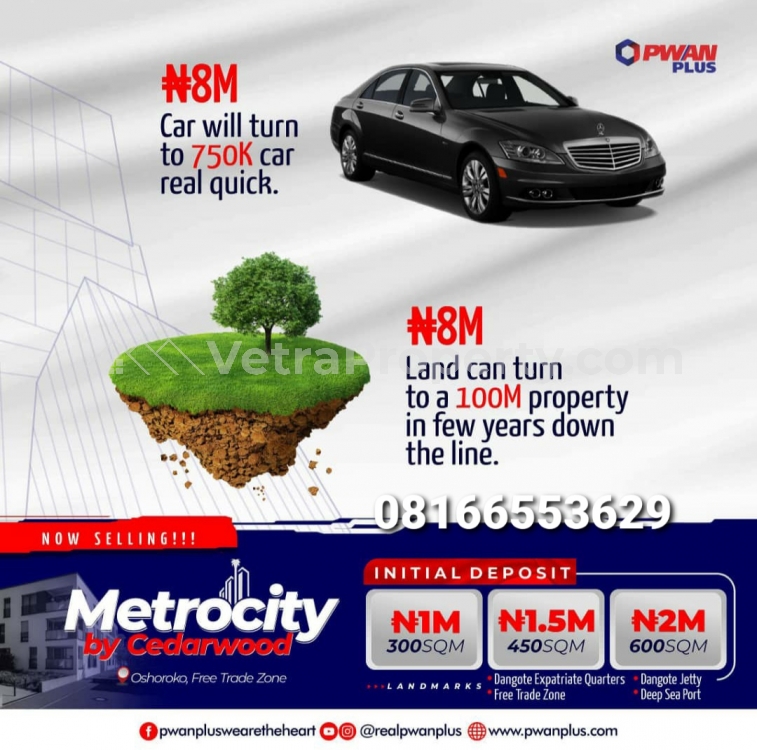  Metrocity City Estate In free trade zone  Land for Sale Ibeju Lekki Lagos Vetra  Property