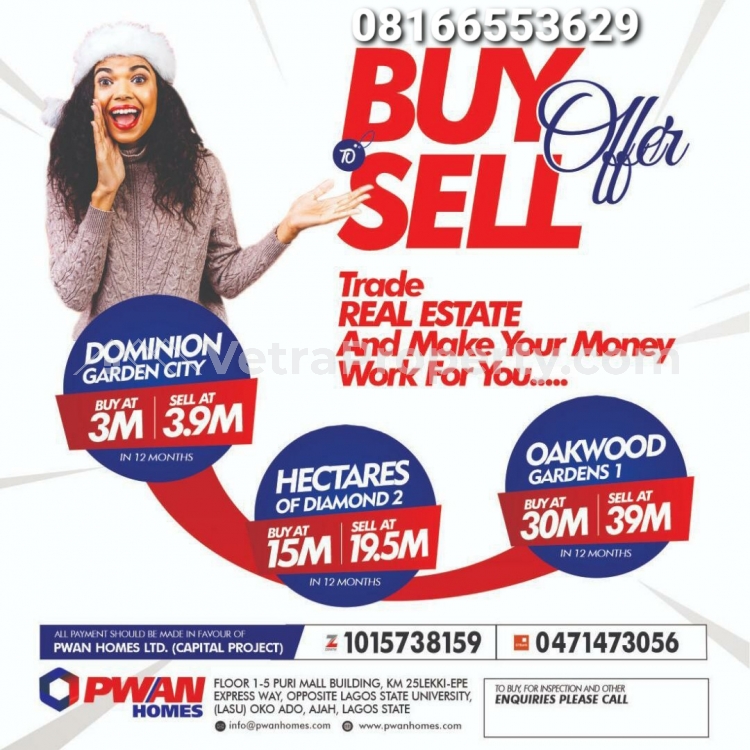 Buy to Resell with 30% profit in 12months  Land for Sale Ajah Lagos Vetra  Property