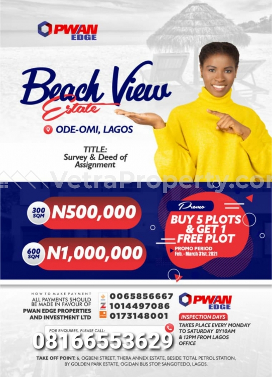  Beach Front view Estate  Land for Sale Ibeju Lekki Lagos Vetra  Property