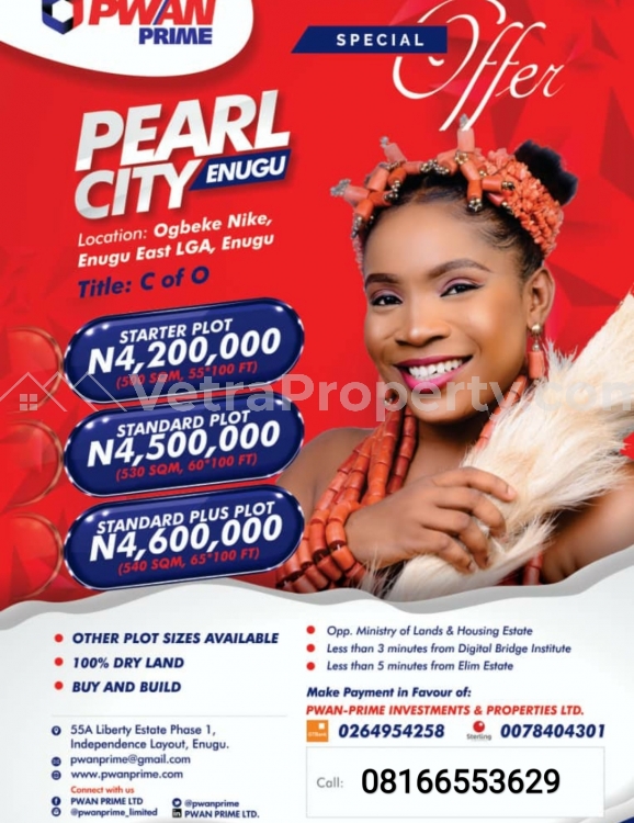  Pearl view Estate  Land for Sale Enugu Enugu Vetra  Property