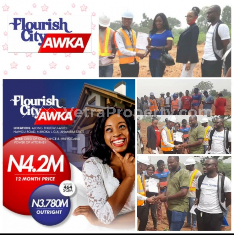  Flourish city Estate in Awka, With instant allocation buy and start building, 12konths Installment  Land for Sale Awka North Anambra Vetra  Property
