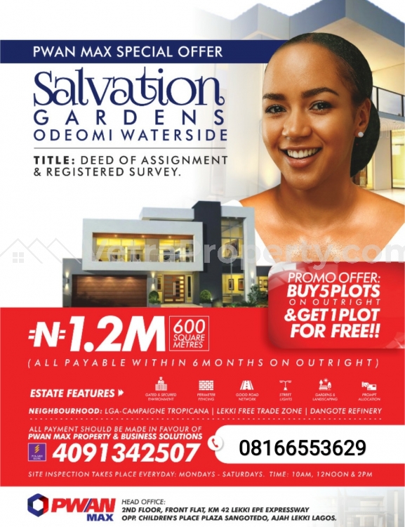  Salvation Estate in Ibeju-Lekki water side  Land for Sale Ibeju Lekki Lagos Vetra  Property