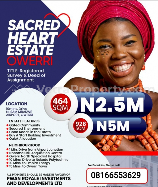  Sacred heart Owerri Estate  Land for Sale Owerri Imo Vetra  Property