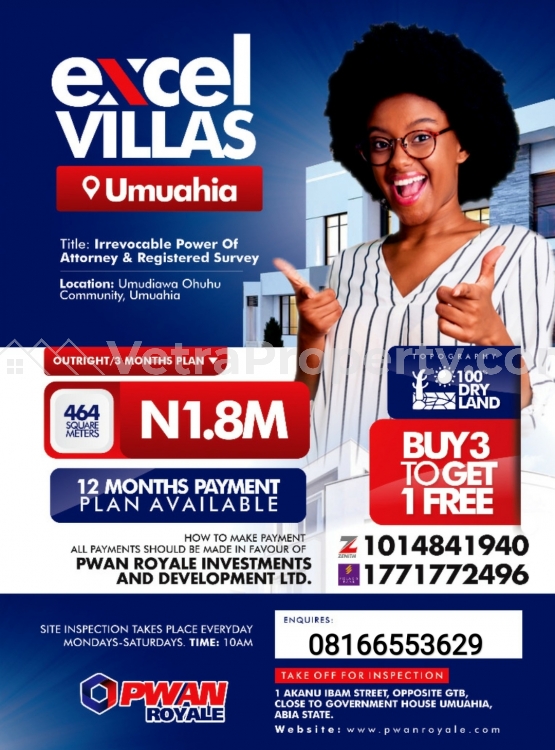  Excel villas  Land for Sale Umuahia South Abia Vetra  Property