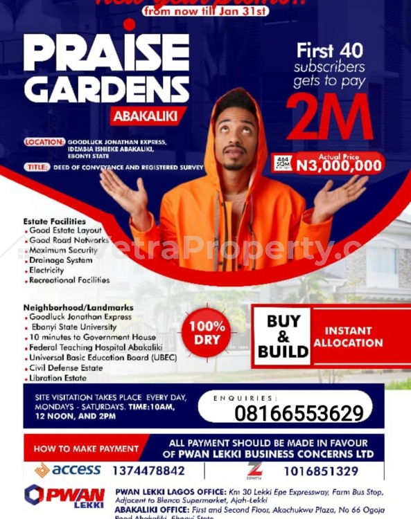  Praise Garden Estate Abakaliki  Land for Sale Abakaliki Ebonyi Vetra  Property