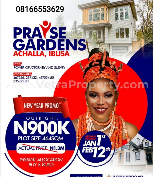  Praise Garden Asaba  Land for Sale Asaba Delta Vetra  Property