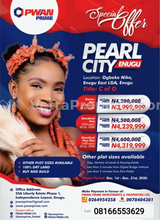  Pearl city Estate  Land for Sale Enugu Enugu Vetra  Property