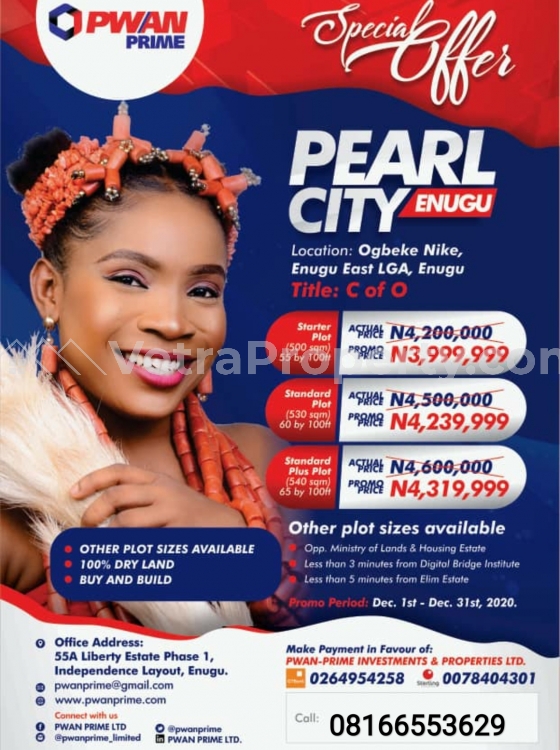  Pearl City Estate Enugu  Land for Sale Enugu Enugu Vetra  Property