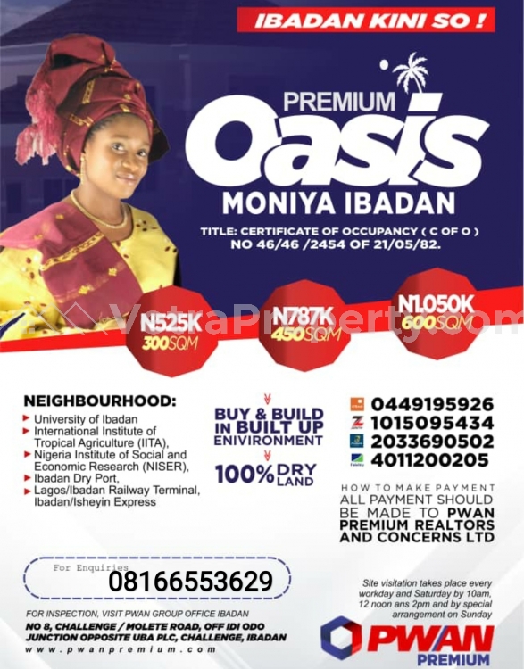  Property investment. (Premium Oasis Estate ibadan)  Land for Sale Ibadan Oyo Vetra  Property
