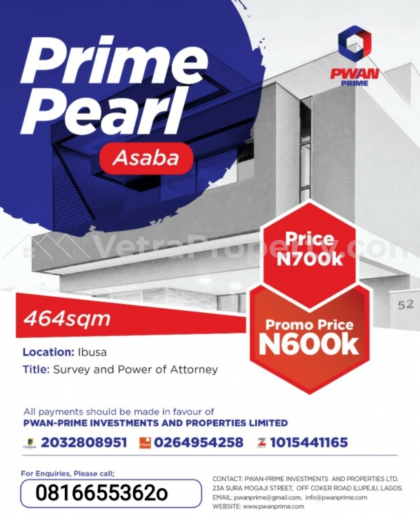  Prime pearl Asaba  Land for Sale Asaba Delta Vetra  Property