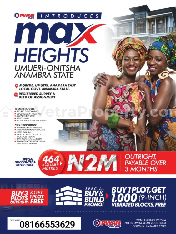  Max Height Umueri-Onitsha  Land for Sale Onitsha South Anambra Vetra  Property