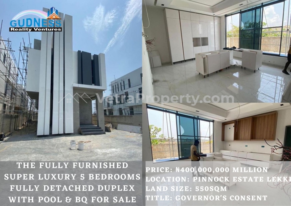  Elegantly Finished 5 Bedroom Fully Detached Duplex With Swimming Pool  5 bedroom House for Sale Lekki Lagos Vetra  Property