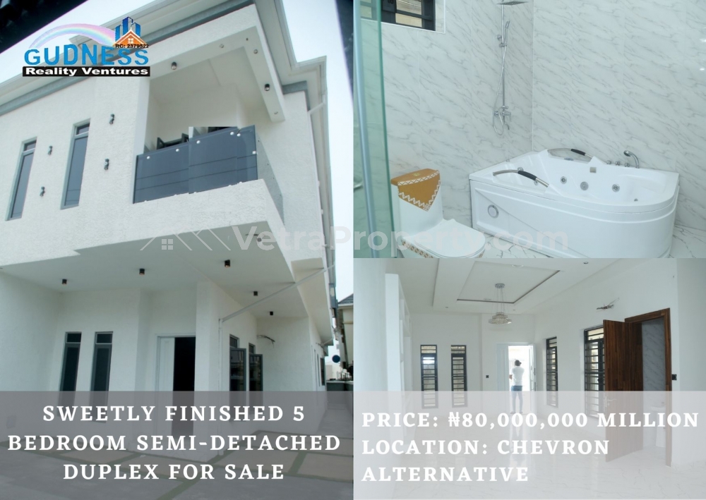  Sweetly Finished 5 Bedroom Semi-Detached Duplex for Sale  5 bedroom House for Sale Lekki Lagos Vetra  Property