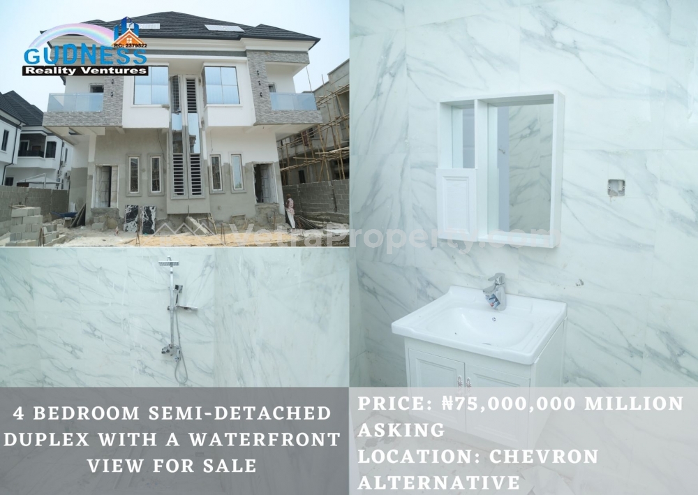  4 Bedroom Semi-detached Duplex with a Waterfront View for Sale4 Bedroom Semi-detached Duplex with a Waterfront View  4 bedroom House for Sale Lekki Lagos Vetra  Property