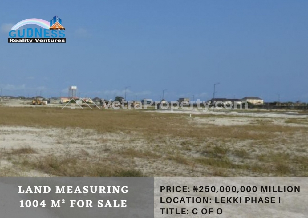  Land measuring 1004 m&sup2;  Land for Sale Victoria Island Lagos Vetra  Property