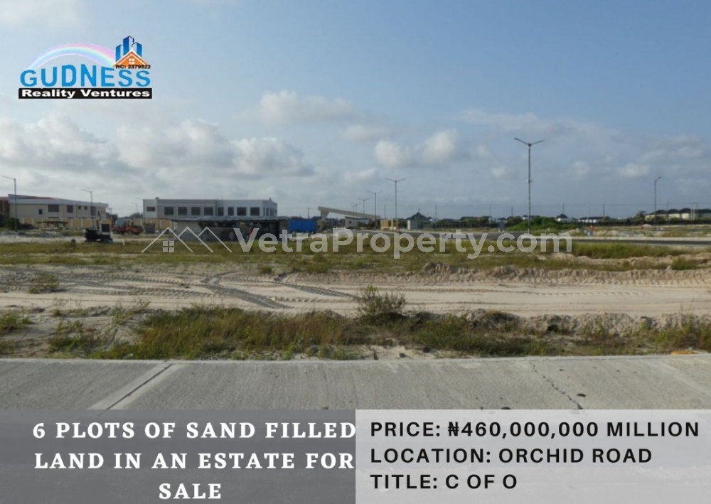  6 Plots Of Sand Filled Land In An Estate  Land for Sale Lekki Lagos Vetra  Property