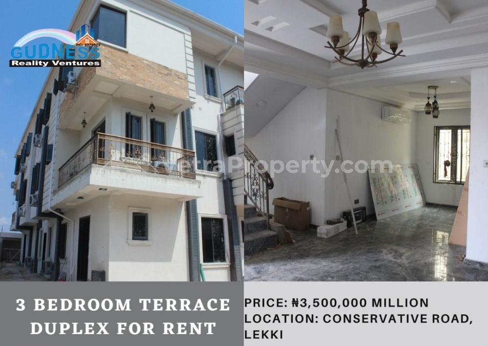  3 Bedroom Terrace Duplex  3 bedroom House for Rent Lekki Lagos Vetra  Property