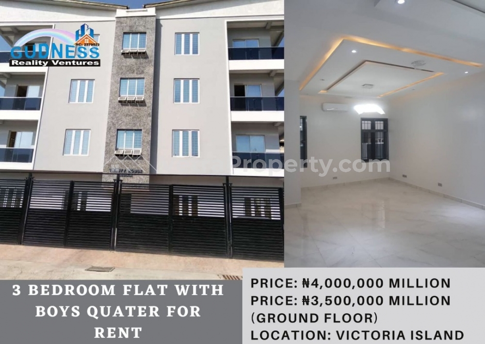  3 Bedroom Flat With Boys Quater  3 bedroom House for Rent Lekki Lagos Vetra  Property