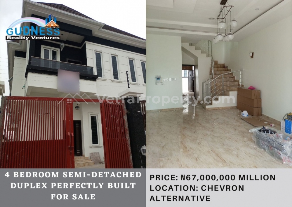  4 Bedroom Semi-detached Duplex  4 bedroom House for Sale Lekki Lagos Vetra  Property