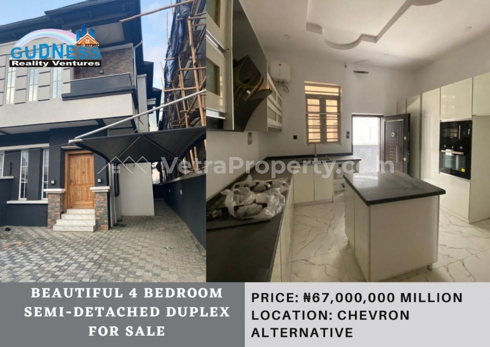  Beautiful 4 Bedroom Semi-detached Duplex  4 bedroom House for Sale Lekki Lagos Vetra  Property