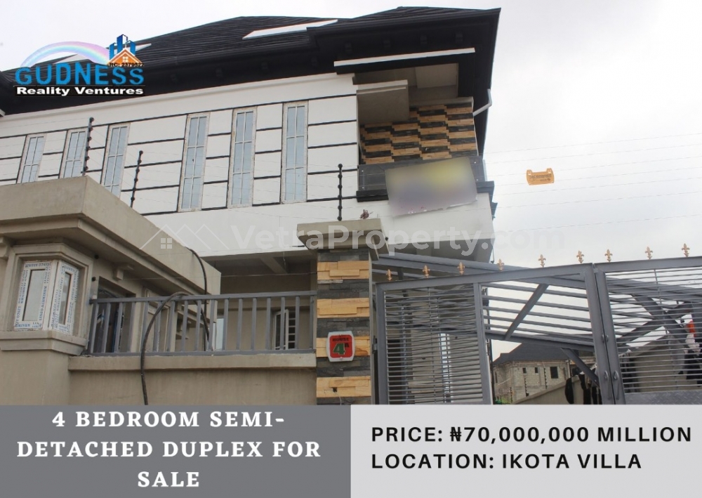  4 Bedroom Semi-detached Duplex  4 bedroom House for Sale Lekki Lagos Vetra  Property