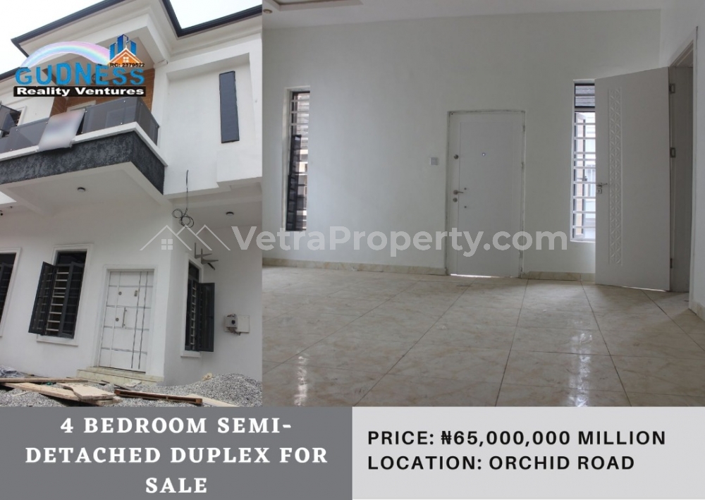  4 Bedroom Semi-detached Duplex  4 bedroom House for Sale Lekki Lagos Vetra  Property