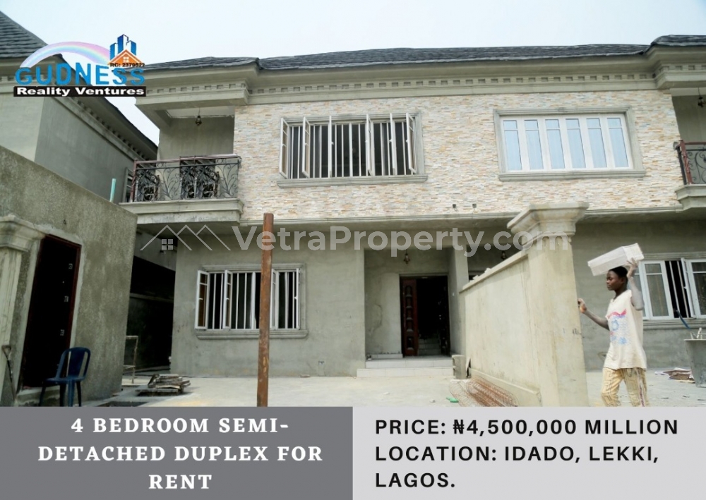  4 Bedroom Semi-detached Duplex  4 bedroom House for Rent Lekki Lagos Vetra  Property