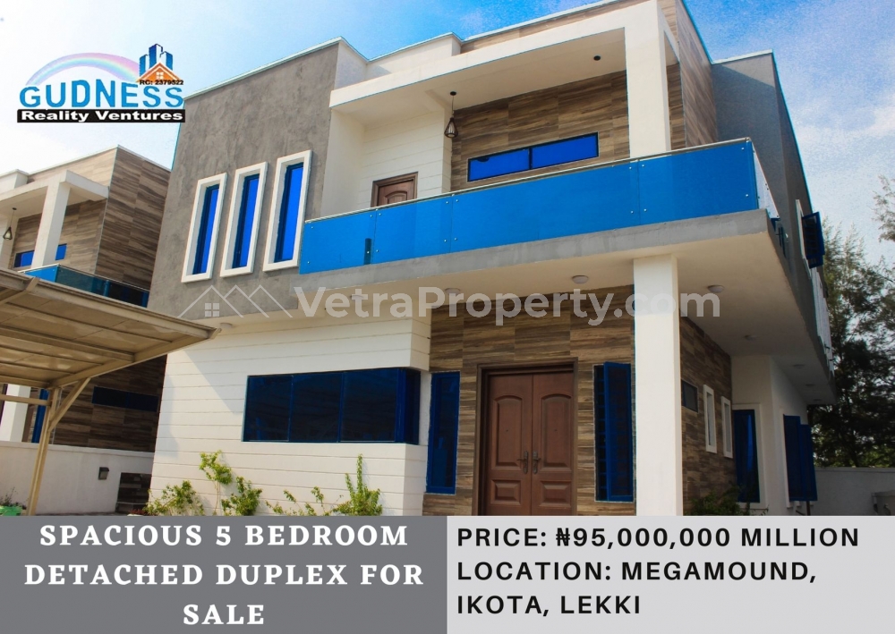  Spacious 5 Bedroom Detached Duplex  5 bedroom House for Sale Lekki Lagos Vetra  Property