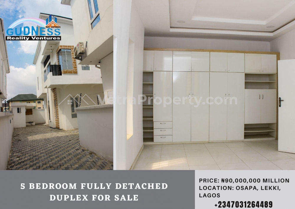  5 Bedroom Fully Detached Duplex  5 bedroom House for Sale Lekki Lagos Vetra  Property