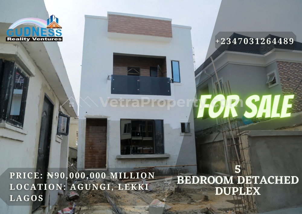  5 Bedroom Detached Duplex  5 bedroom House for Sale Lekki Lagos Vetra  Property
