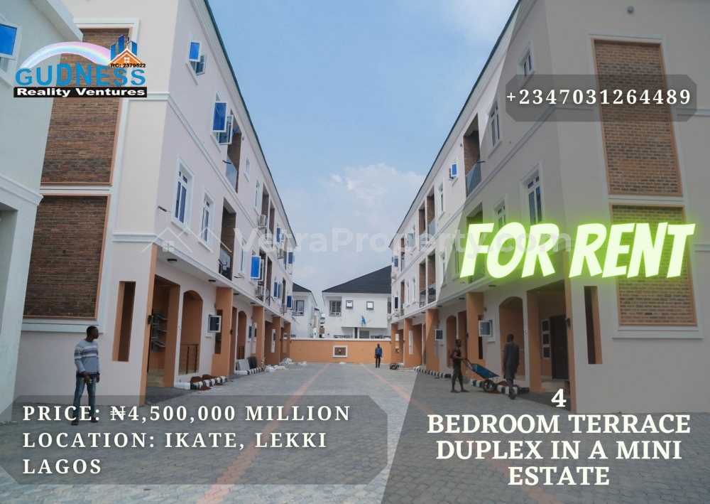  4 Bedroom Terrace Duplex In a Mini Estate  4 bedroom House for Rent Lekki Lagos Vetra  Property
