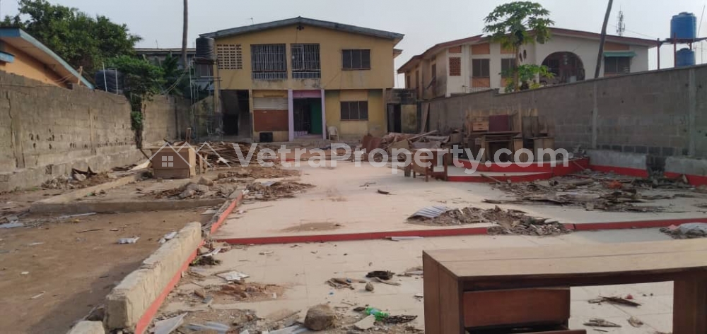  A plot of land measured 745sqm in a very good location with a building of up stairs set back with good title  Land for Sale Ogba Lagos Vetra  Property