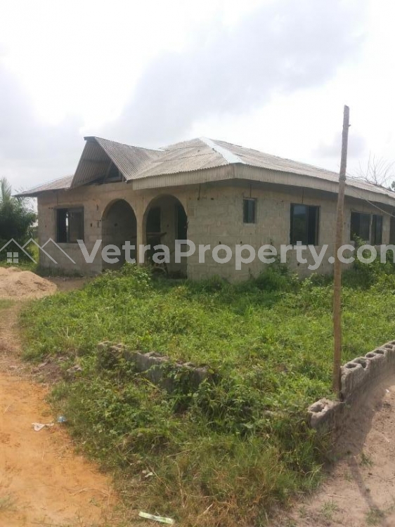  A plot of land consists of 3 bedroom bungalow all room en-suite with separate visitors toilet 80% complete  3 bedroom House for Rent Badagry Lagos Vetra  Property