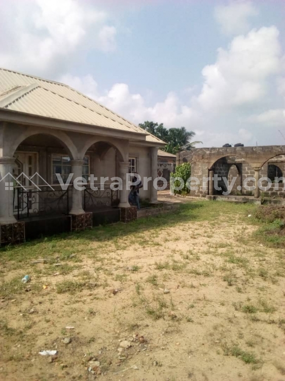  A plot of land with completed Two bedroom flat and uncompleted Three bedroom flat but to ruffing level, Dog and Generator house and uncompleted security house  3 bedroom House for Sale Badagry Lagos Vetra  Property