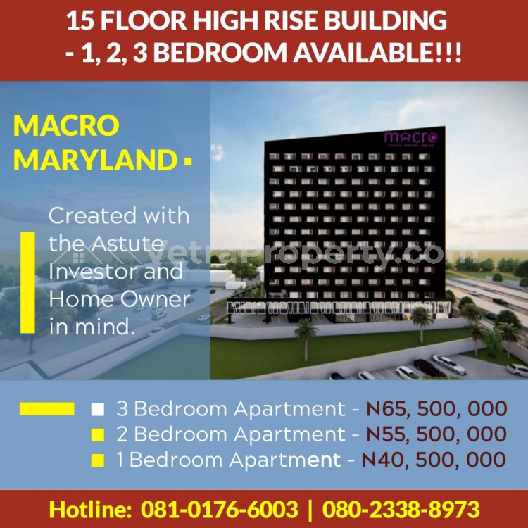  MACRO MARYLAND: 1, 2 &3 Bedroom flat at maryland  Land for Sale Maryland Lagos Vetra  Property