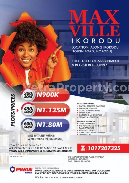  Plots of land  Land for Sale Ikorodu Lagos Vetra  Property