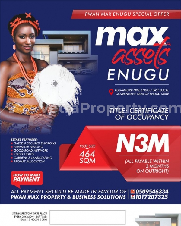  plots of land  Land for Sale Enugu Enugu Vetra  Property