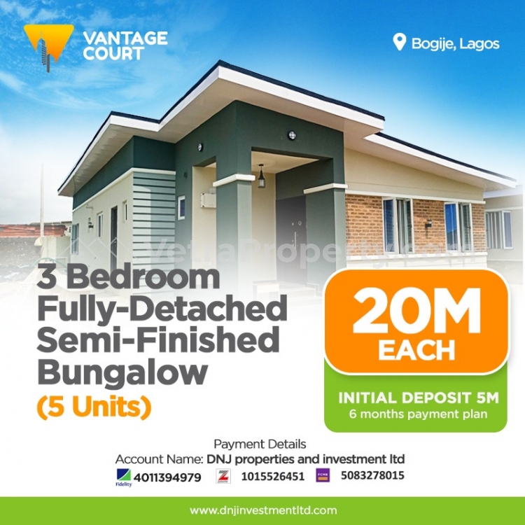  3 Bedroom Fully Detached Bungalow In Secured Estate  3 bedroom House for Sale  Lagos Vetra  Property