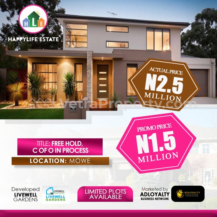  Affordable Plots Of Estate Land In Good Location  Land for Sale Obafemi Owode Ogun Vetra  Property