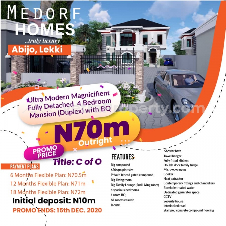 Exquisitely Designed 5 Bedroom Fully Detached Duplex Mansion  5 bedroom House for Sale Ajah Lagos Vetra  Property