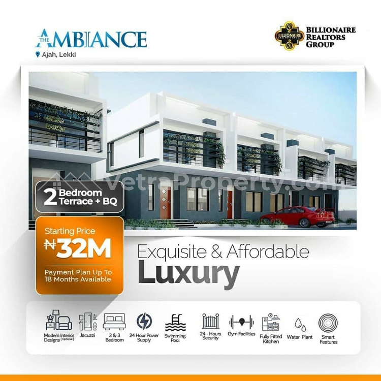  Luxury 2 Bedroom Terrace Duplex With BQ - The Ambiance  2 bedroom House for Sale Ajah Lagos Vetra  Property
