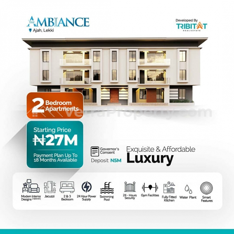  Luxury 2 Bedroom Apartment - The Ambiance  2 bedroom Flat for Sale Ajah Lagos Vetra  Property