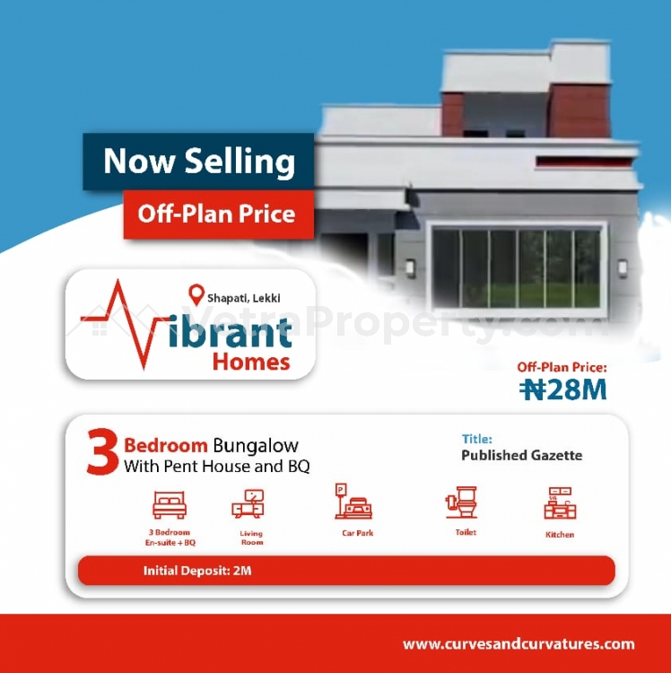  3 Bedroom Bungalow With Pent House  3 bedroom House for Sale  Lagos Vetra  Property
