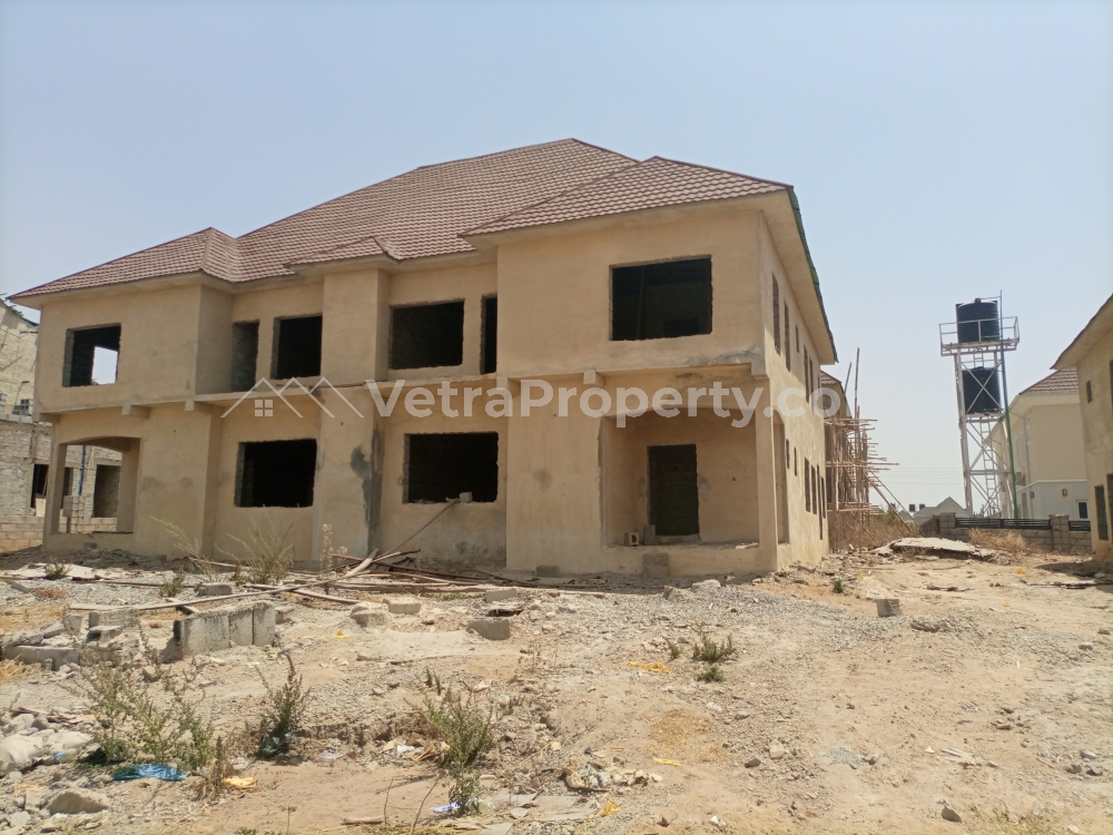  A 4bedroom semi detached carcass at River Park Estate  4 bedroom House for Sale Lugbe Abuja Vetra  Property