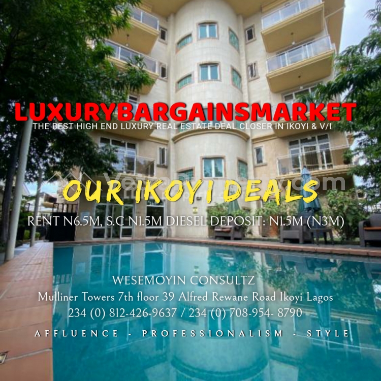  FRESH DEAL! WELL SERVICED 3 BEDROOMS APARTMENT PLUS STAFF ROOM ELEVATOR SWIMMING POOL GYM ETC IN PARKVIEW @N6.5M! CALL PRINCE ADEMOLA OSINUGA LUXURYBARGAINSMARKET NOW TO CLOSE IMMEDIATELY!  3 bedroom Flat for Rent Ikoyi Lagos Vetra  Property
