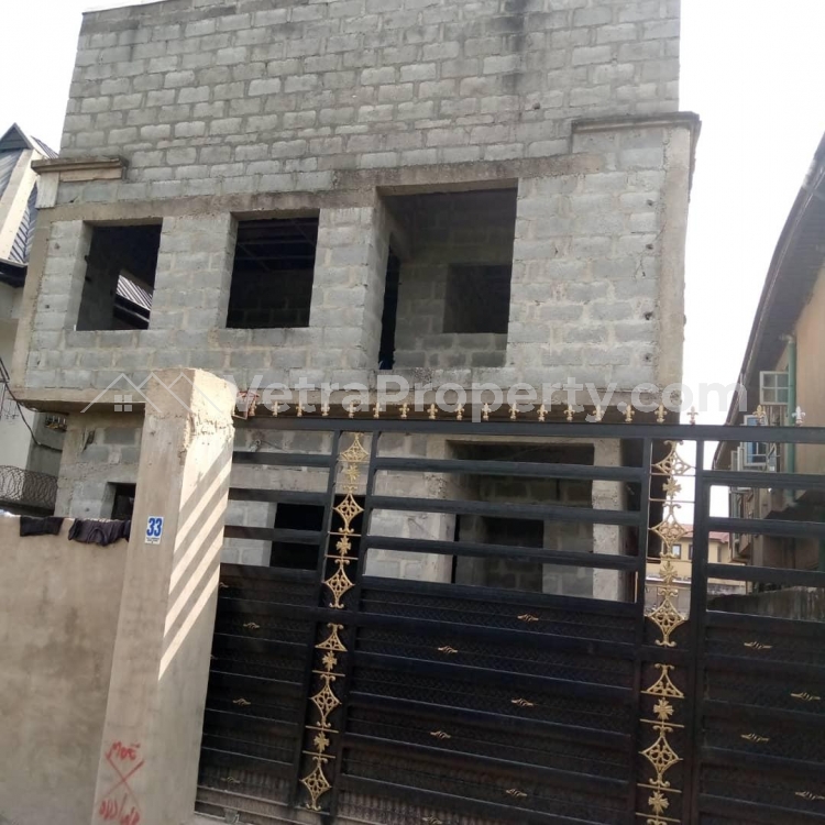  4 bedroom duplex and 2 nos of 2 bedroom on a half plot of land almost completed 45M asking, Location Ajao Estate contact us today  House for Sale Isolo Lagos Vetra  Property