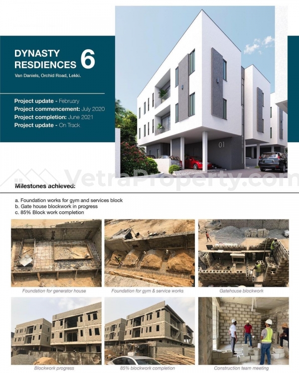  Dynasty residence 6 is a signature cluster community of one bedroom and two-bedroom apartments.  2 bedroom Flat for Sale Lekki Lagos Vetra  Property