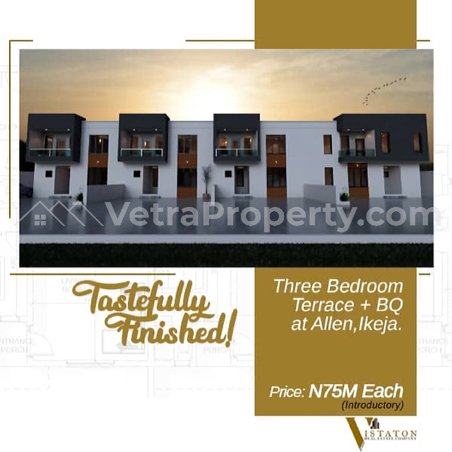  Two units of Three Bedroom Terraces with a Room Boys Quarter each  3 bedroom House for Sale Ikeja Lagos Vetra  Property